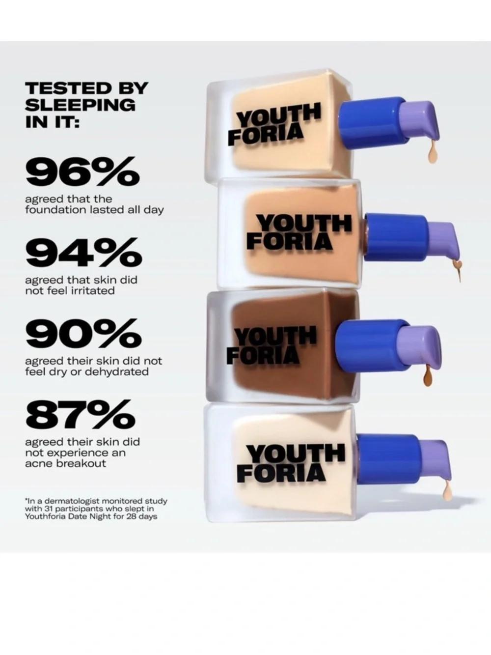 Youth Foria 320 Date Night Skin Tint Serum Foundation - Light Medium to Medium